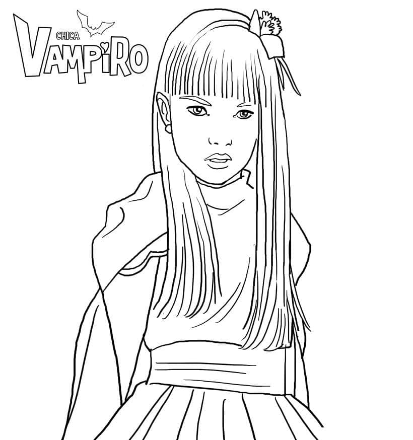 Dibujo gratuito Chica Vampiro #204478 de la coleccion Películas y Series de TV para imprimir