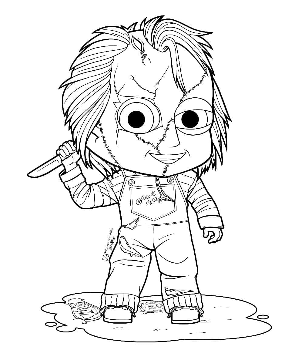 Dibujo gratuito Chucky #204108 de la coleccion Películas y Series de TV para imprimir