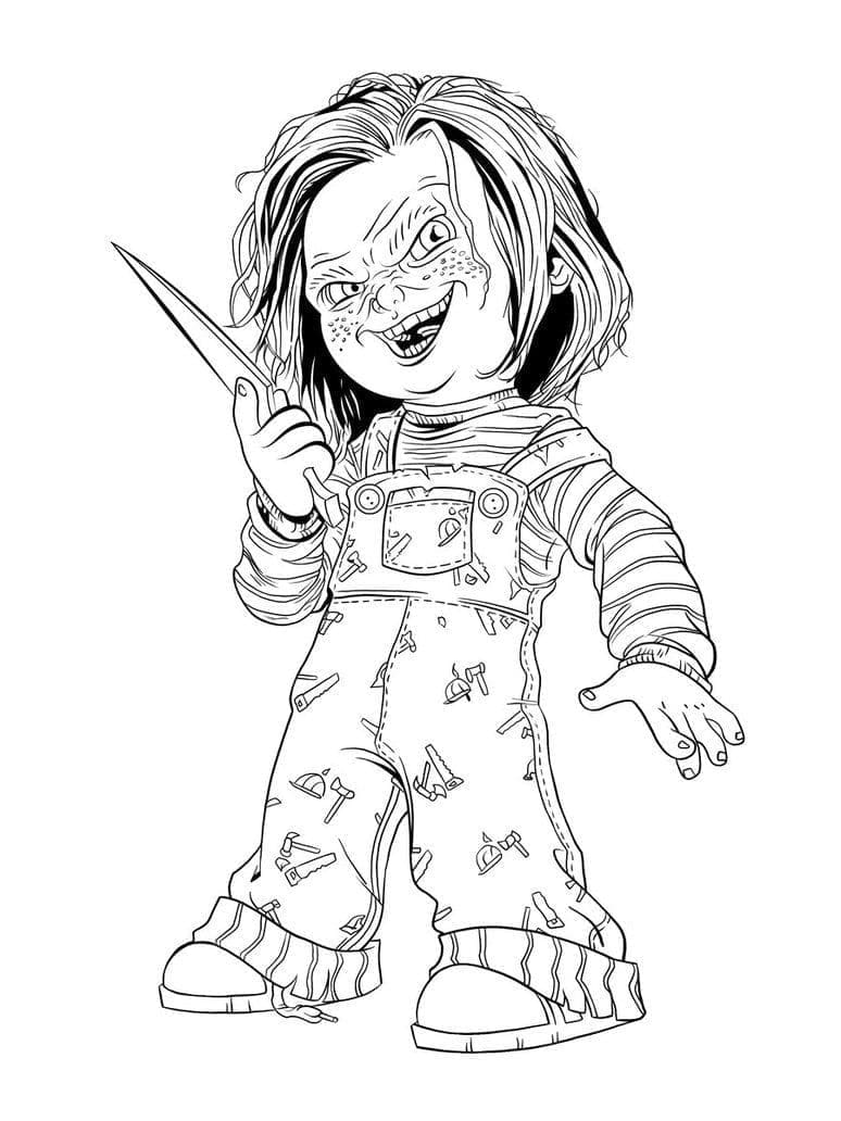 Dibujo gratuito Chucky #204114 de la coleccion Películas y Series de TV para imprimir