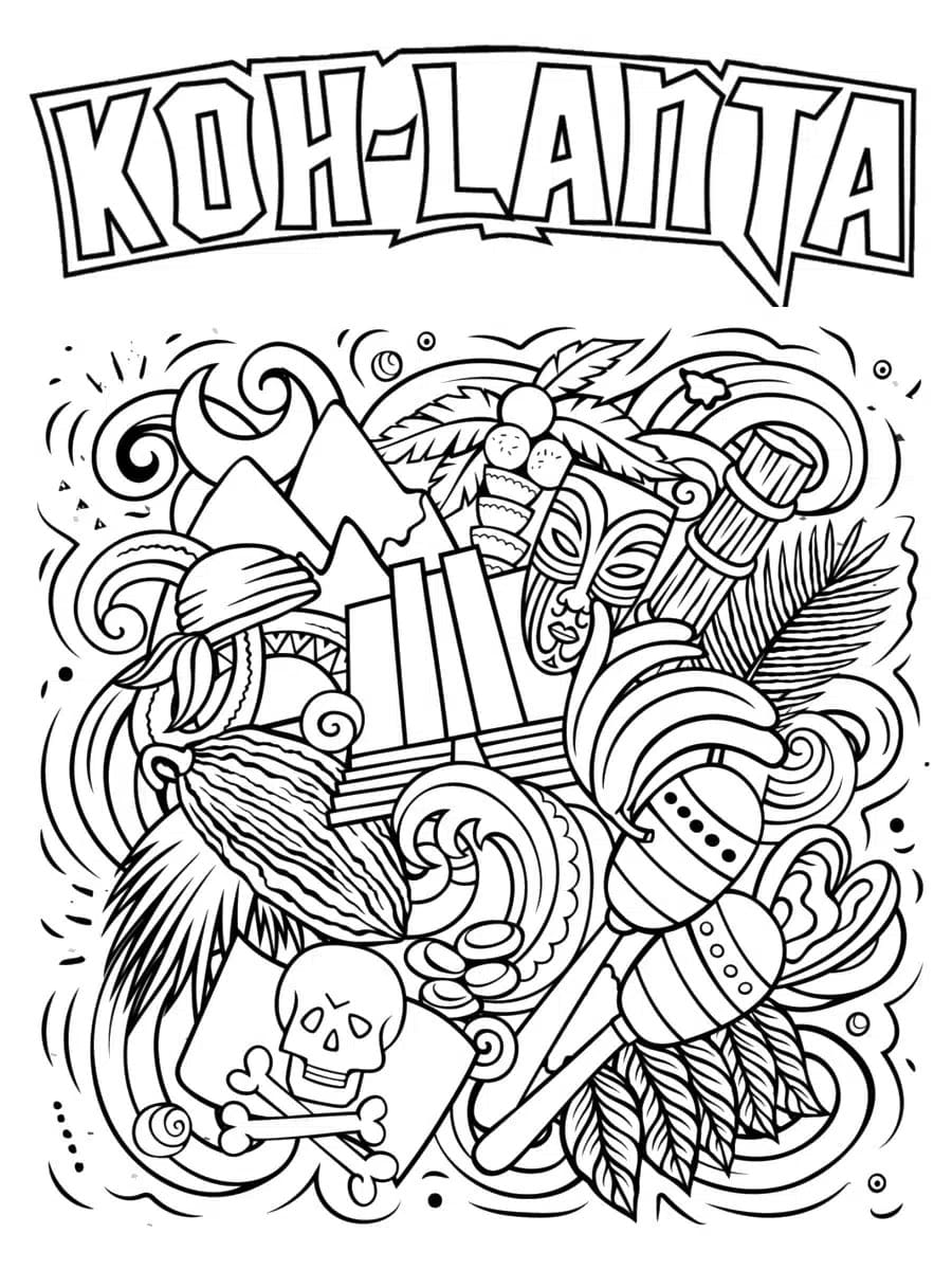 Dibujo gratuito Koh Lanta #214361 de la coleccion Películas y Series de TV para imprimir