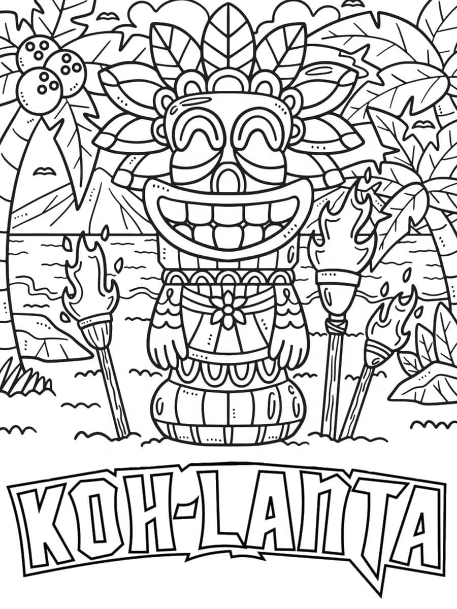Dibujo gratuito Koh Lanta #214362 de la coleccion Películas y Series de TV para imprimir