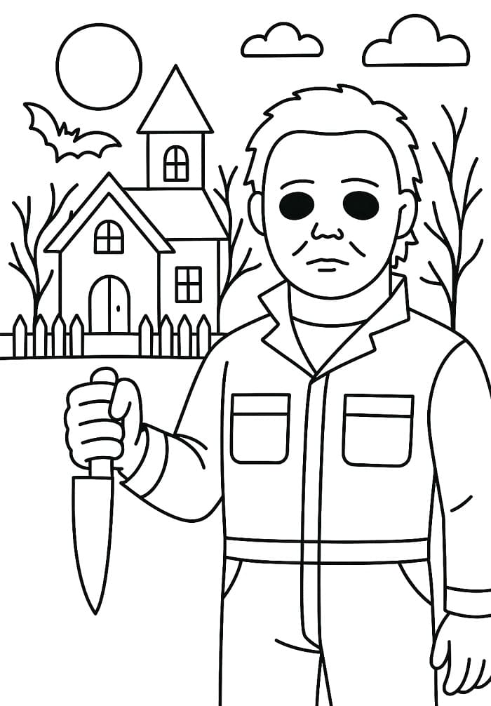 Dibujo gratuito Michael Myers #222120 de la coleccion Películas y Series de TV para imprimir