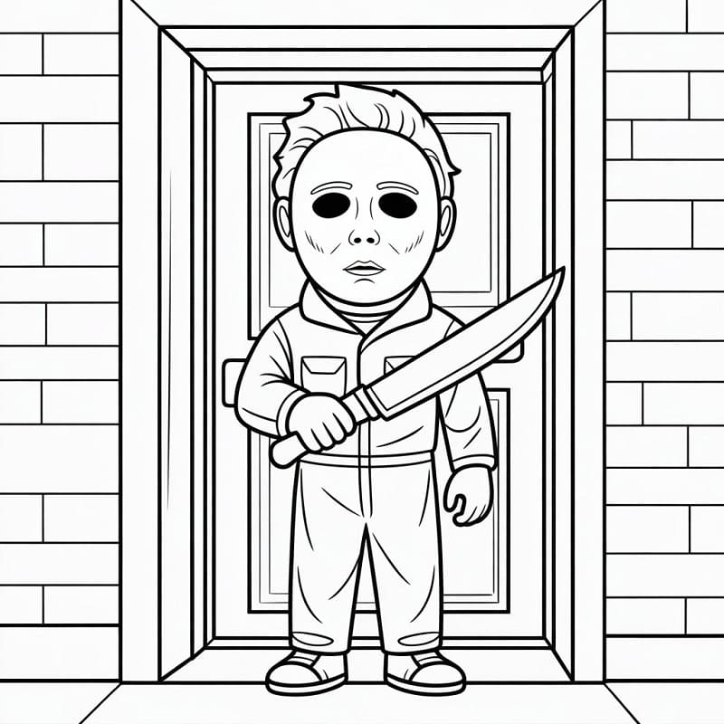 Dibujo gratuito Michael Myers #222124 de la coleccion Películas y Series de TV para imprimir