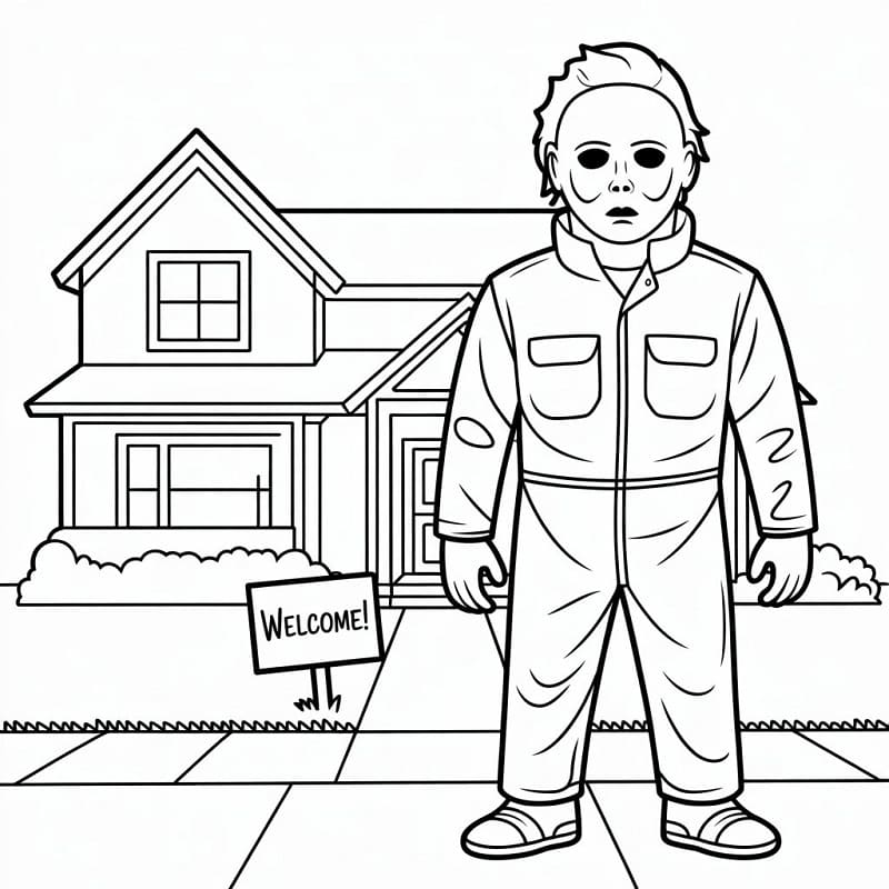Dibujo gratuito Michael Myers #222125 de la coleccion Películas y Series de TV para imprimir