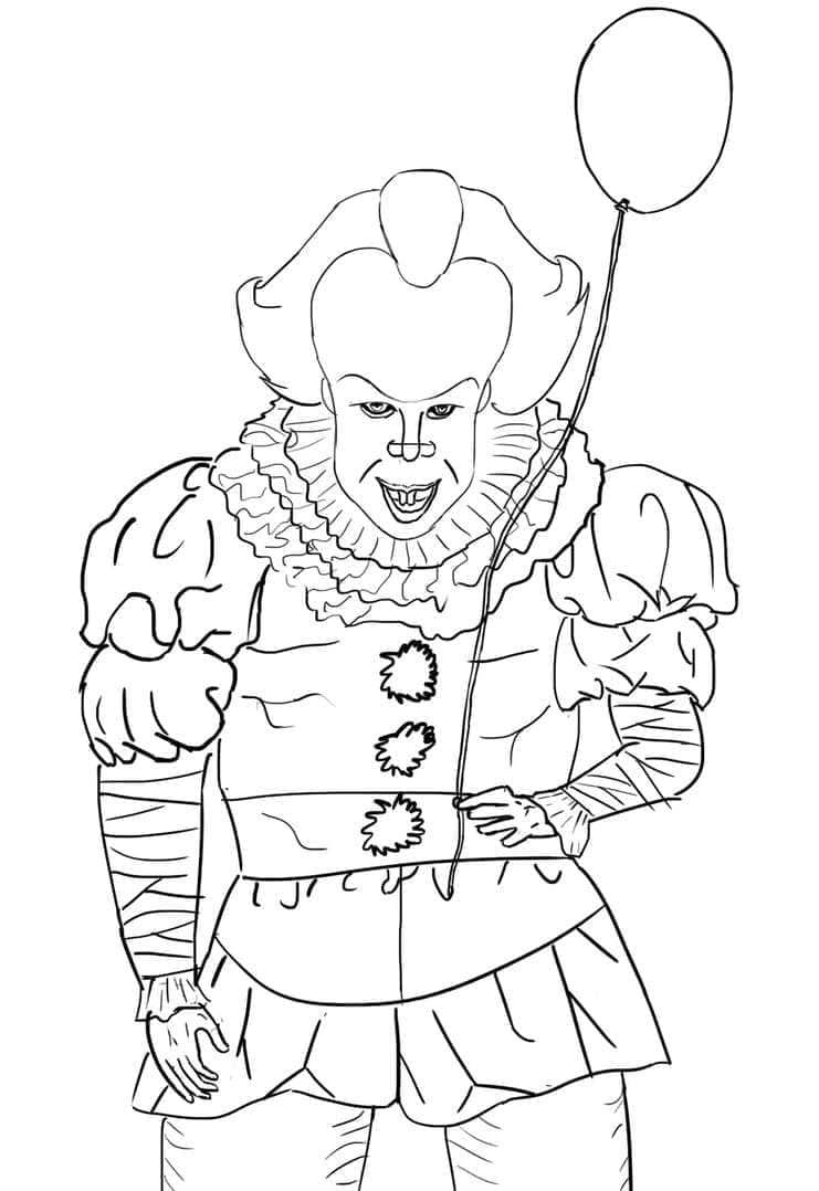 Dibujo gratuito Pennywise #220406 de la coleccion Películas y Series de TV para imprimir
