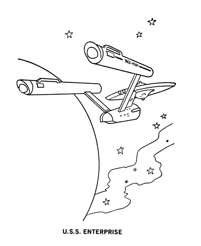 Dibujo para colorear: Viaje a las Estrellas (Películas y Series de TV) #70261 - Dibujos para Colorear e Imprimir Gratis