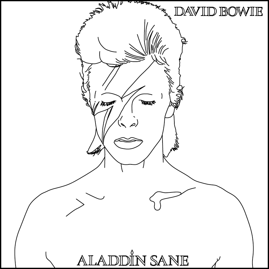 Dibujo para colorear: David Bowie (Persona famosa) #122155 - Dibujos para Colorear e Imprimir Gratis