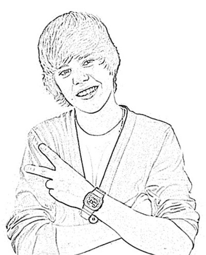 Dibujo para colorear: Justin Bieber (Persona famosa) #122448 - Dibujos para Colorear e Imprimir Gratis