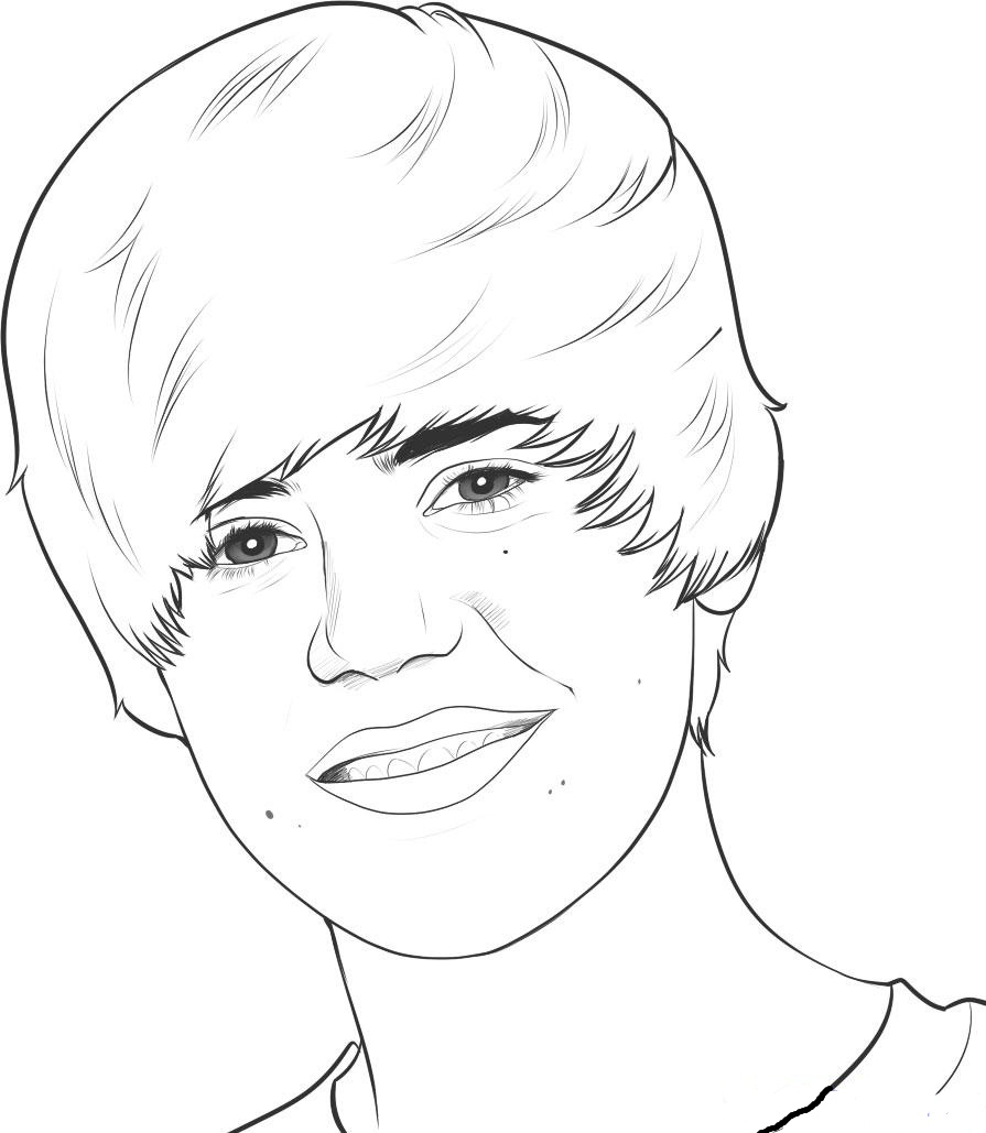 Dibujo para colorear: Justin Bieber (Persona famosa) #122460 - Dibujos para Colorear e Imprimir Gratis