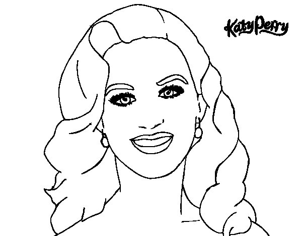 Dibujo para colorear: Katy Perry (Persona famosa) #123326 - Dibujos para Colorear e Imprimir Gratis