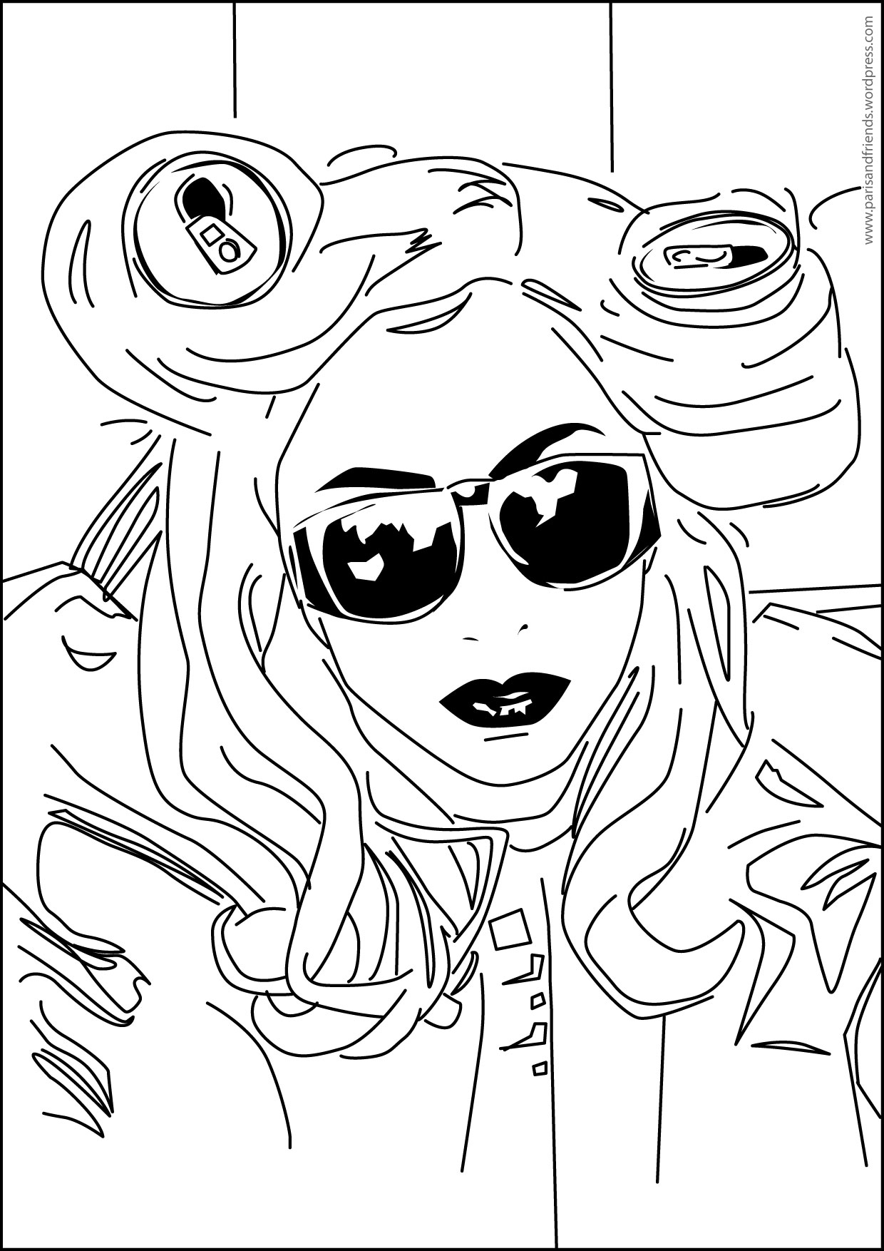 Dibujo para colorear: Lady Gaga (Persona famosa) #123953 - Dibujos para Colorear e Imprimir Gratis