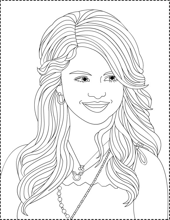 Dibujo para colorear: Selena Gomez (Persona famosa) #123813 - Dibujos para Colorear e Imprimir Gratis