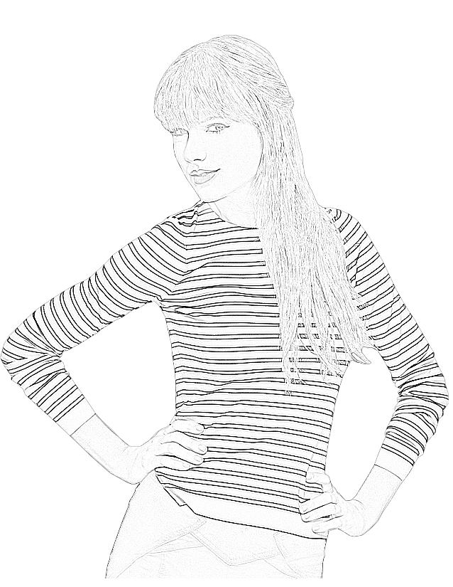 Dibujo para colorear: Taylor Swift (Persona famosa) #123867 - Dibujos para Colorear e Imprimir Gratis