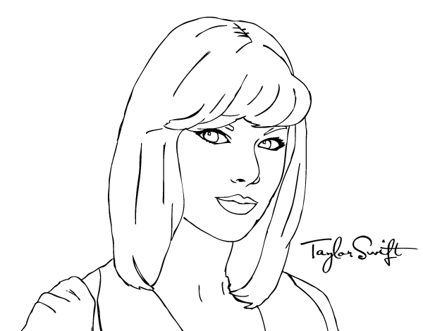 Dibujo para colorear: Taylor Swift (Persona famosa) #123873 - Dibujos para Colorear e Imprimir Gratis