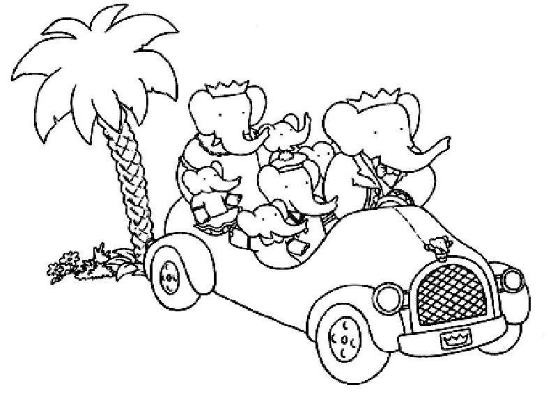 Dibujo gratuito Babar #27865 de la coleccion Personajes de Dibujos Animados para imprimir