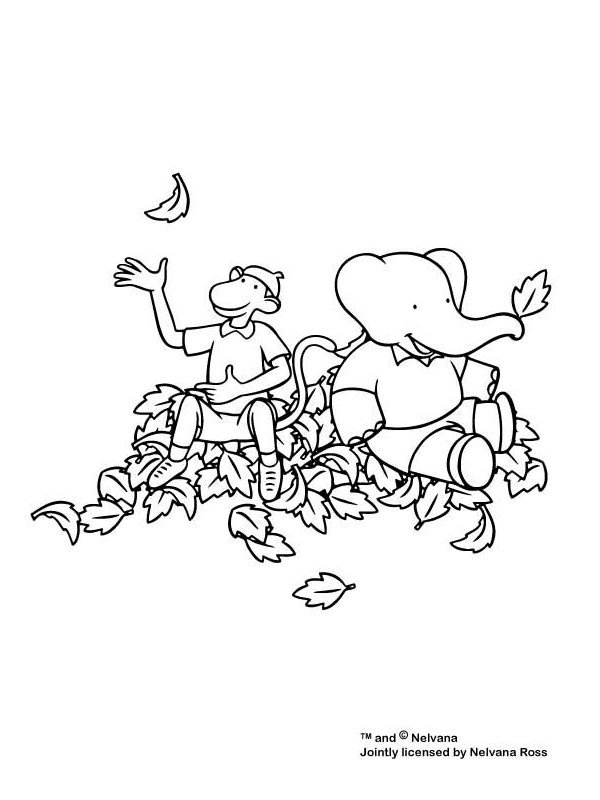 Dibujo gratuito Babar #27928 de la coleccion Personajes de Dibujos Animados para imprimir