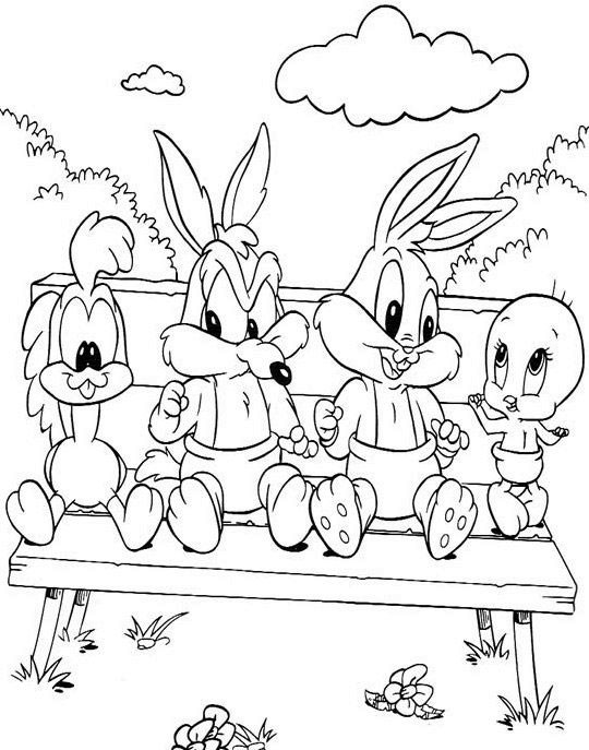 Dibujo para colorear: Baby Looney Tunes (Personajes de Dibujos Animados) #26509 - Dibujos para Colorear e Imprimir Gratis