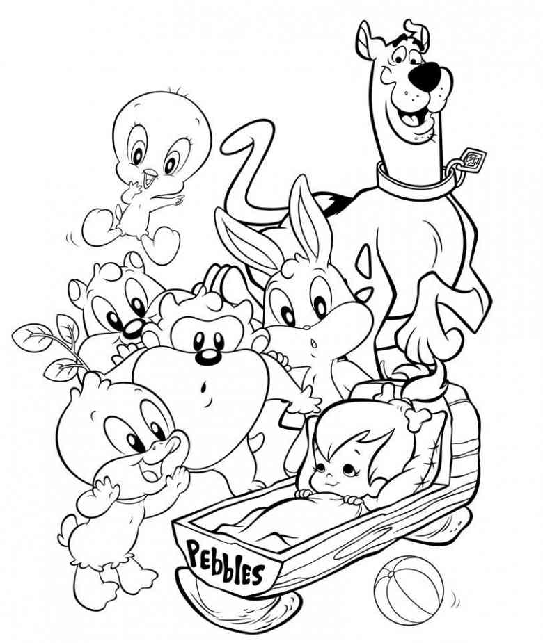 Dibujo para colorear: Baby Looney Tunes (Personajes de Dibujos Animados) #26564 - Dibujos para Colorear e Imprimir Gratis