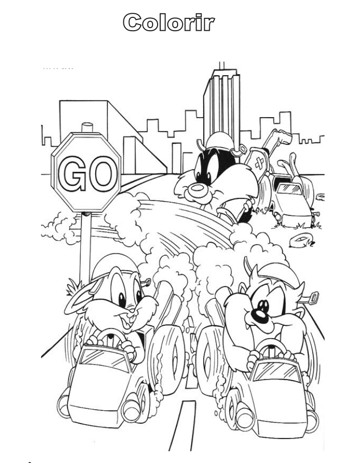 Dibujo para colorear: Baby Looney Tunes (Personajes de Dibujos Animados) #26602 - Dibujos para Colorear e Imprimir Gratis