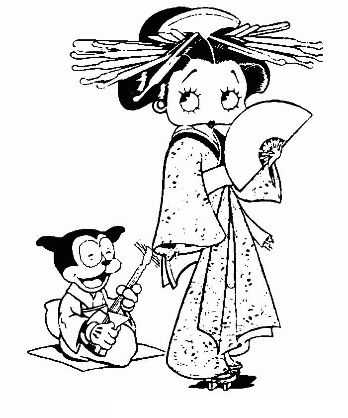 Dibujo gratuito Betty Boop #25916 de la coleccion Personajes de Dibujos Animados para imprimir