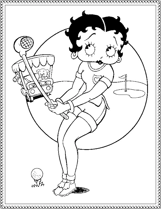 Dibujo gratuito Betty Boop #25938 de la coleccion Personajes de Dibujos Animados para imprimir