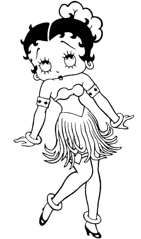 Dibujo gratuito Betty Boop #25941 de la coleccion Personajes de Dibujos Animados para imprimir