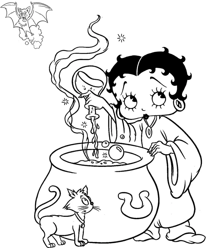 Dibujo gratuito Betty Boop #25964 de la coleccion Personajes de Dibujos Animados para imprimir