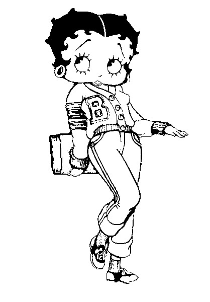 Dibujo gratuito Betty Boop #25975 de la coleccion Personajes de Dibujos Animados para imprimir