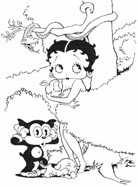 Dibujo gratuito Betty Boop #26041 de la coleccion Personajes de Dibujos Animados para imprimir
