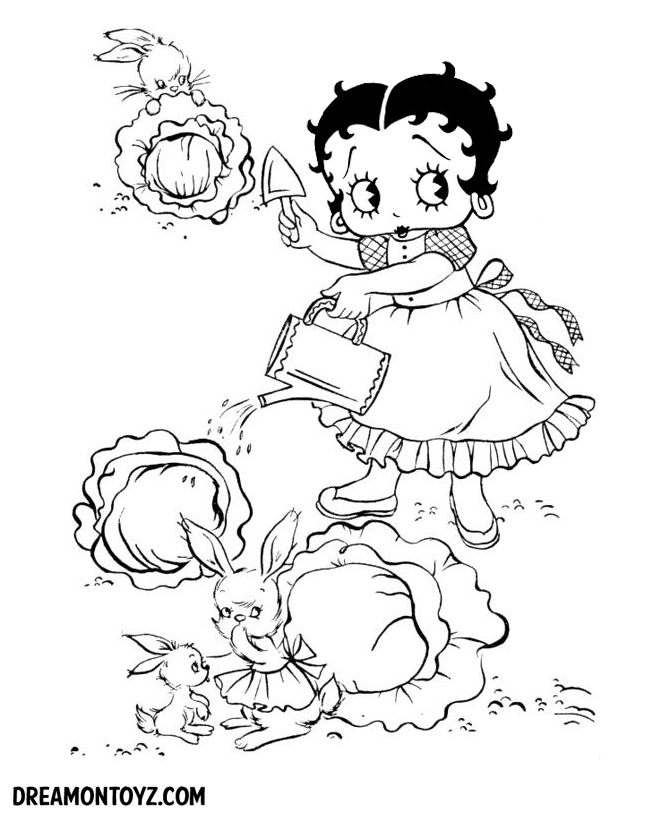 Dibujo gratuito Betty Boop #26053 de la coleccion Personajes de Dibujos Animados para imprimir