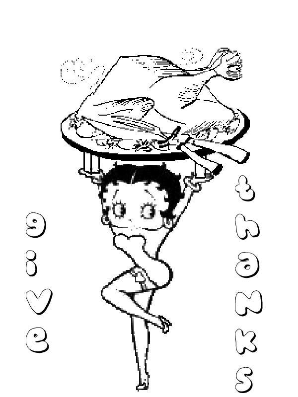 Dibujo gratuito Betty Boop #26056 de la coleccion Personajes de Dibujos Animados para imprimir