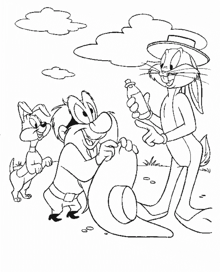 Dibujo para colorear: Bugs Bunny (Personajes de Dibujos Animados) #26336 - Dibujos para Colorear e Imprimir Gratis