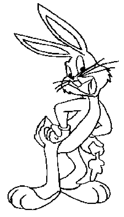 Dibujo para colorear: Bugs Bunny (Personajes de Dibujos Animados) #26368 - Dibujos para Colorear e Imprimir Gratis