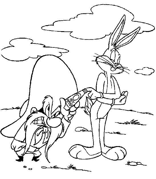 Dibujo para colorear: Bugs Bunny (Personajes de Dibujos Animados) #26383 - Dibujos para Colorear e Imprimir Gratis