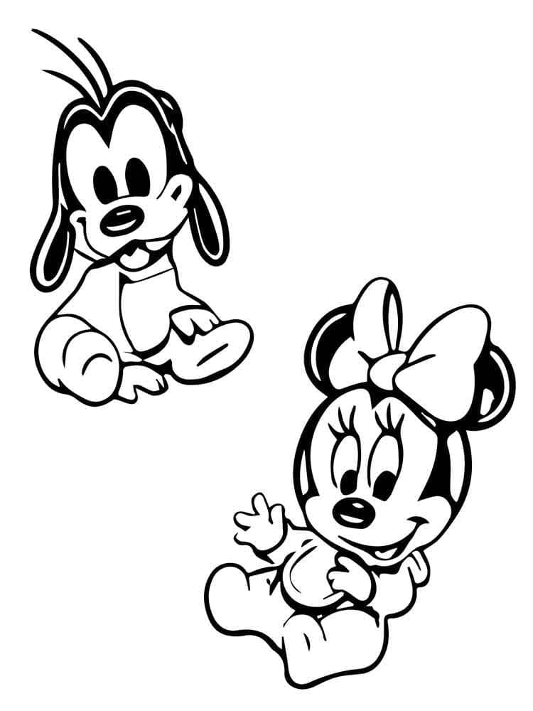 Dibujo para colorear: Disney Bebés (Personajes de Dibujos Animados) #198167 - Dibujos para Colorear e Imprimir Gratis