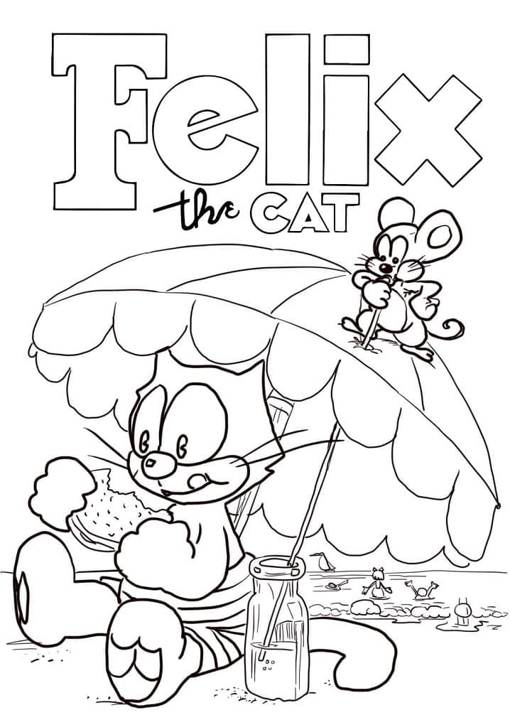 Dibujo gratuito Félix el Gato #207011 de la coleccion Personajes de Dibujos Animados para imprimir