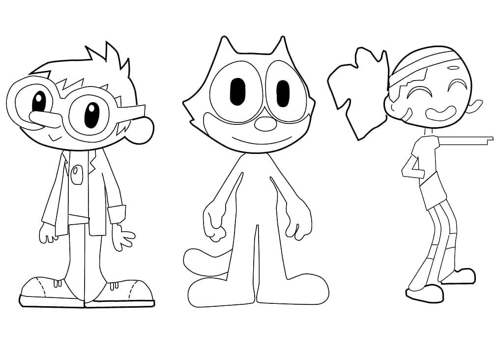 Dibujo para colorear: Félix el Gato (Personajes de Dibujos Animados) #207013 - Dibujos para Colorear e Imprimir Gratis