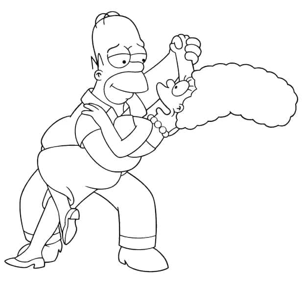 Dibujo gratuito Homer Simpson #188217 de la coleccion Personajes de Dibujos Animados para imprimir
