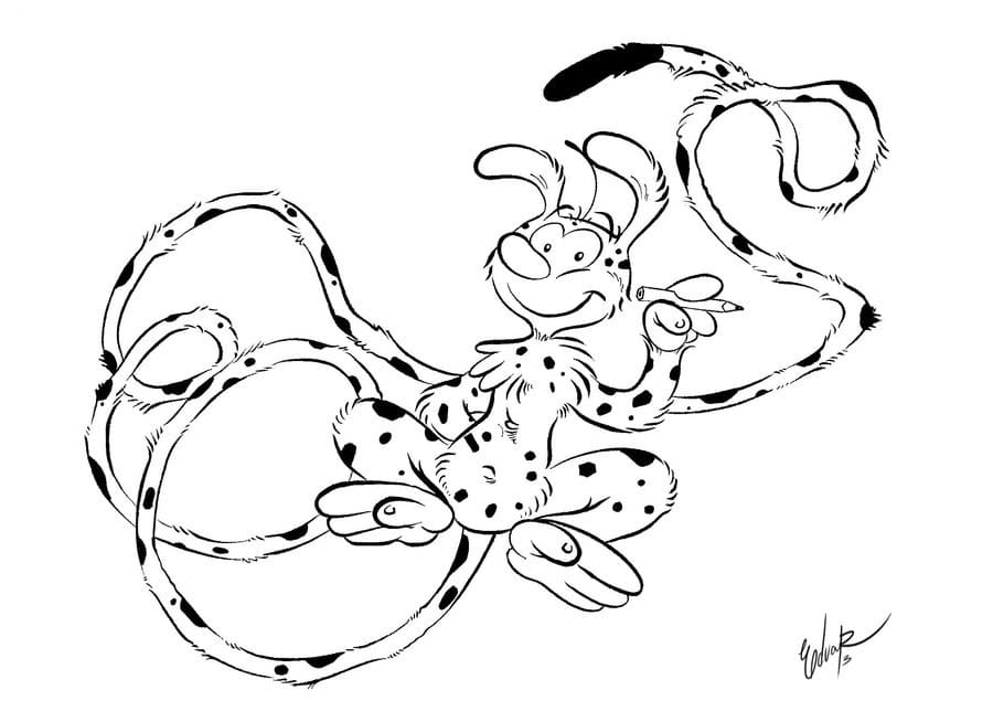 Dibujo gratuito Marsupilami #182696 de la coleccion Personajes de Dibujos Animados para imprimir