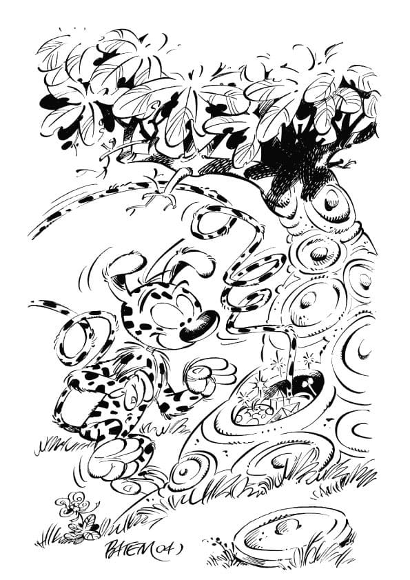 Dibujo gratuito Marsupilami #182705 de la coleccion Personajes de Dibujos Animados para imprimir