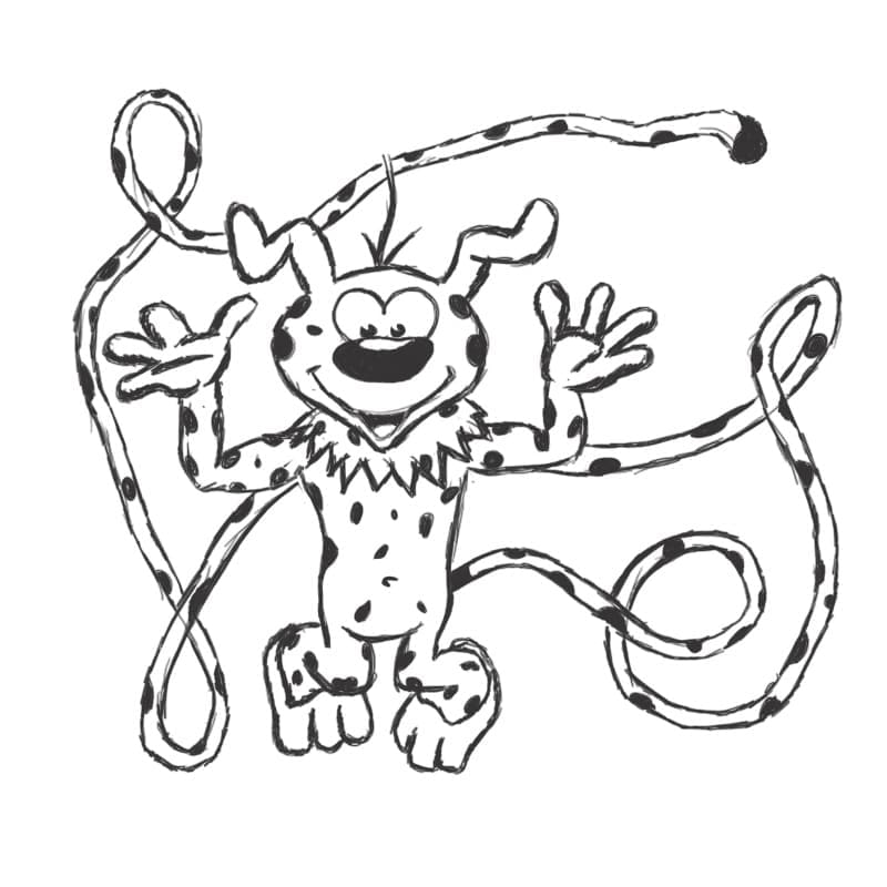 Dibujo gratuito Marsupilami #182708 de la coleccion Personajes de Dibujos Animados para imprimir