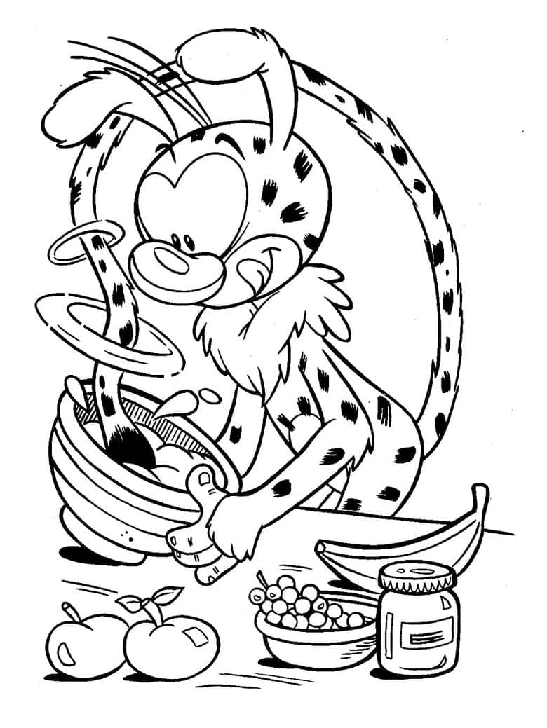 Dibujo gratuito Marsupilami #182712 de la coleccion Personajes de Dibujos Animados para imprimir