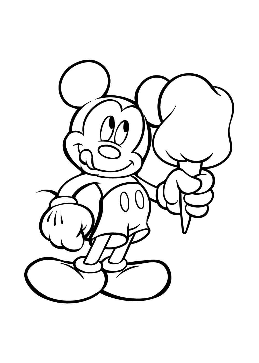Dibujo gratuito Mickey Mouse #172032 de la coleccion Personajes de Dibujos Animados para imprimir