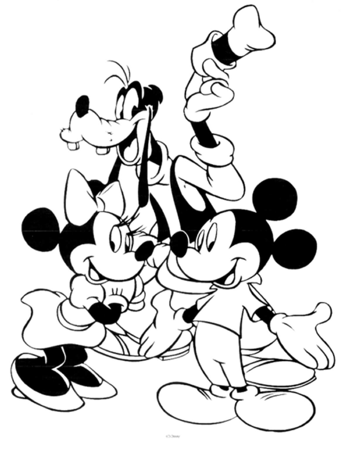Dibujo gratuito Mickey Mouse #172037 de la coleccion Personajes de Dibujos Animados para imprimir