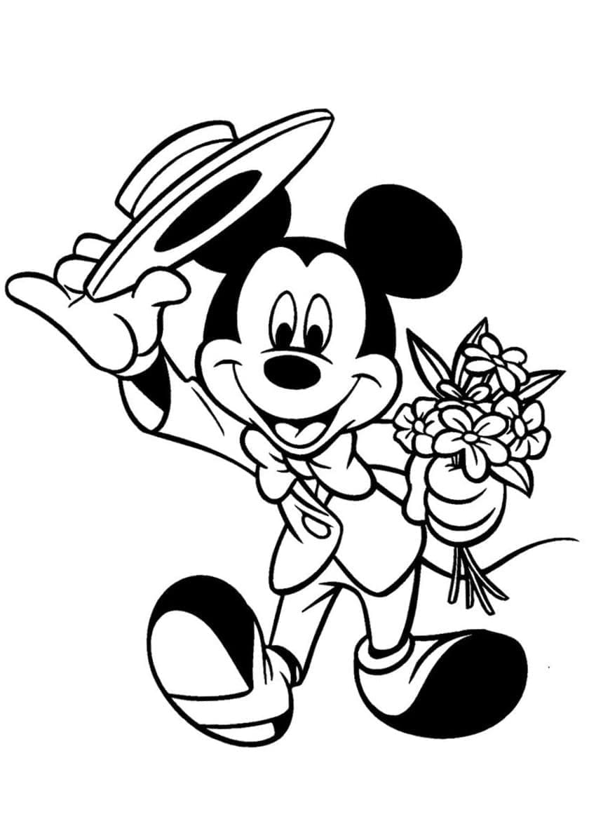 Dibujo gratuito Mickey Mouse #215059 de la coleccion Personajes de Dibujos Animados para imprimir