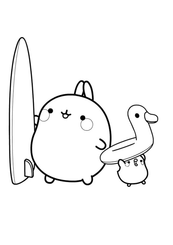Dibujo gratuito Molang #209149 de la coleccion Personajes de Dibujos Animados para imprimir
