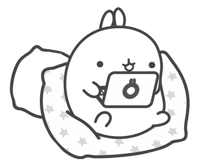 Dibujo gratuito Molang #209160 de la coleccion Personajes de Dibujos Animados para imprimir