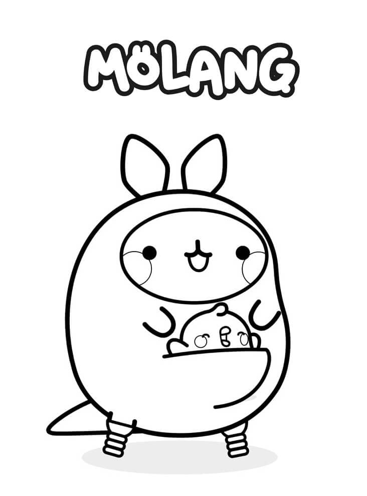 Dibujo gratuito Molang #209162 de la coleccion Personajes de Dibujos Animados para imprimir