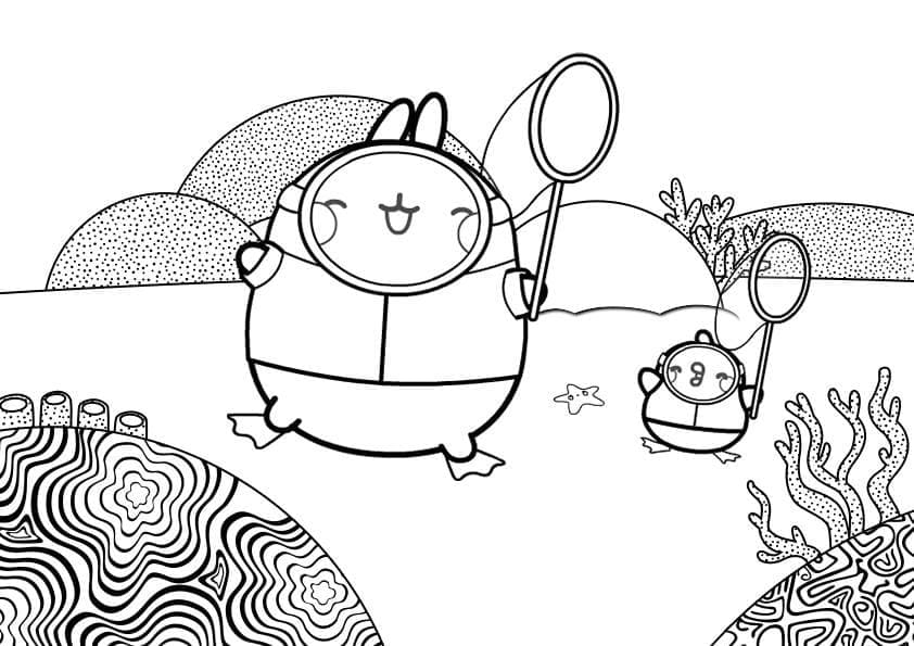Dibujo gratuito Molang #209165 de la coleccion Personajes de Dibujos Animados para imprimir