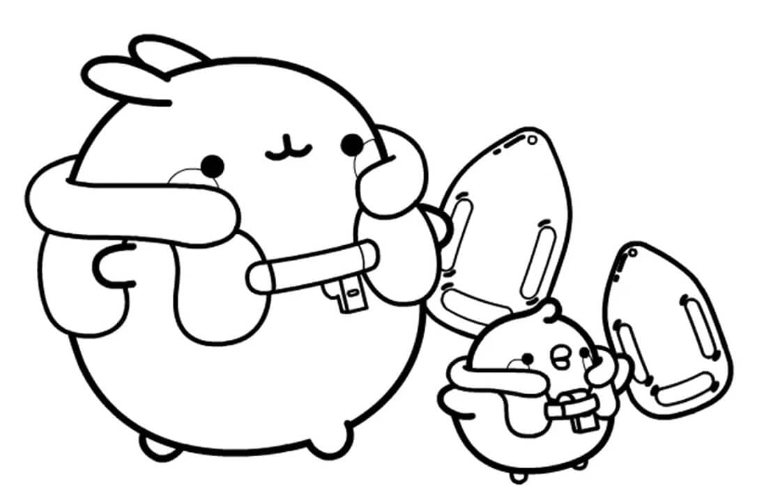 Dibujo para colorear: Molang (Personajes de Dibujos Animados) #209172 - Dibujos para Colorear e Imprimir Gratis